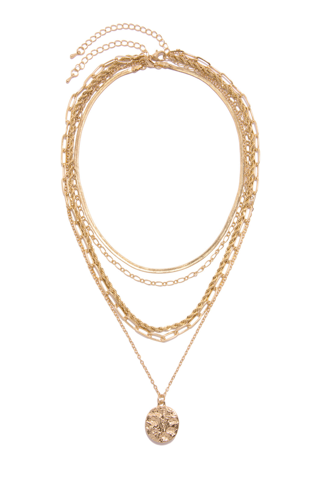 Gold Tone Layered Necklace