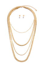 Load image into Gallery viewer, Layered Necklace Set With Earring 
