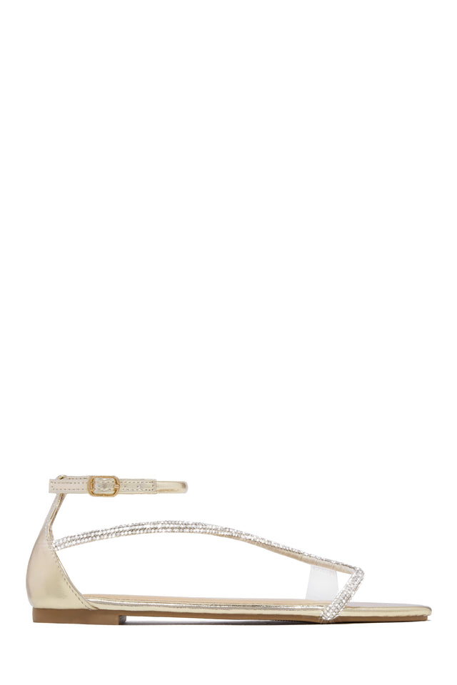 Load image into Gallery viewer, Gold Metallic Embellished Sandal
