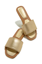 Load image into Gallery viewer, Gold-Tone Slip On Sandals
