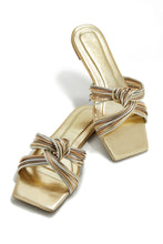 Load image into Gallery viewer, Gold-Tone Sandals
