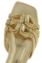 Load image into Gallery viewer, Gold-Tone Sandals
