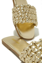 Load image into Gallery viewer, Gold-Tone Sandals

