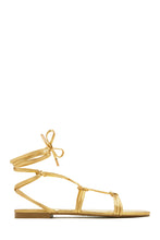 Load image into Gallery viewer, Coastal Villa Lace Up Sandals - Gold
