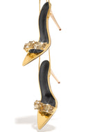 Gold Tone Lace Up Heels 