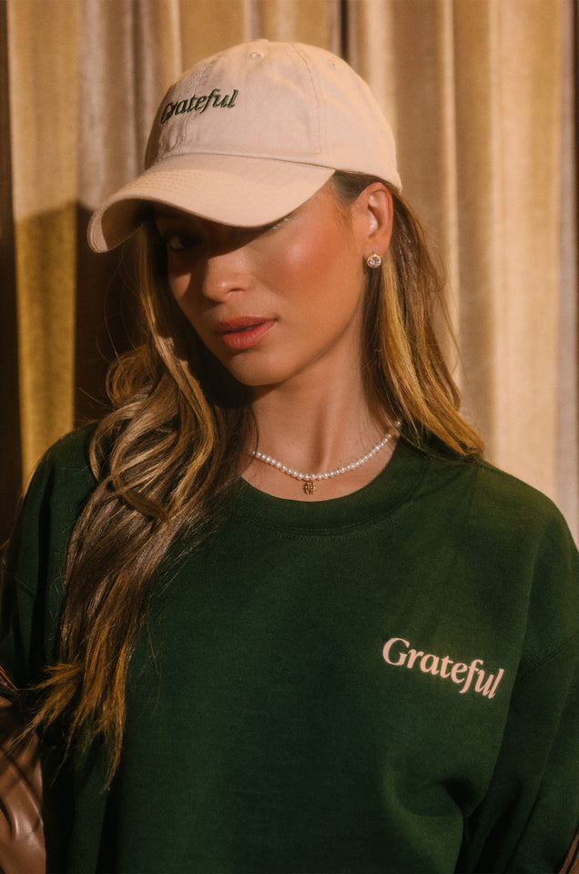 Load image into Gallery viewer, nude embroidered hat 
