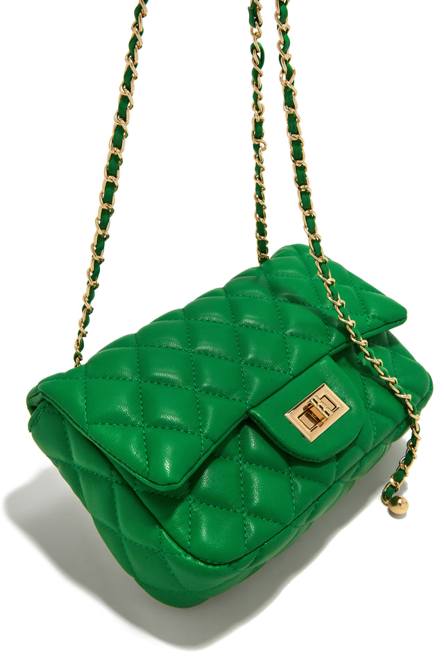 Load image into Gallery viewer, Green Quilted Hand Bag

