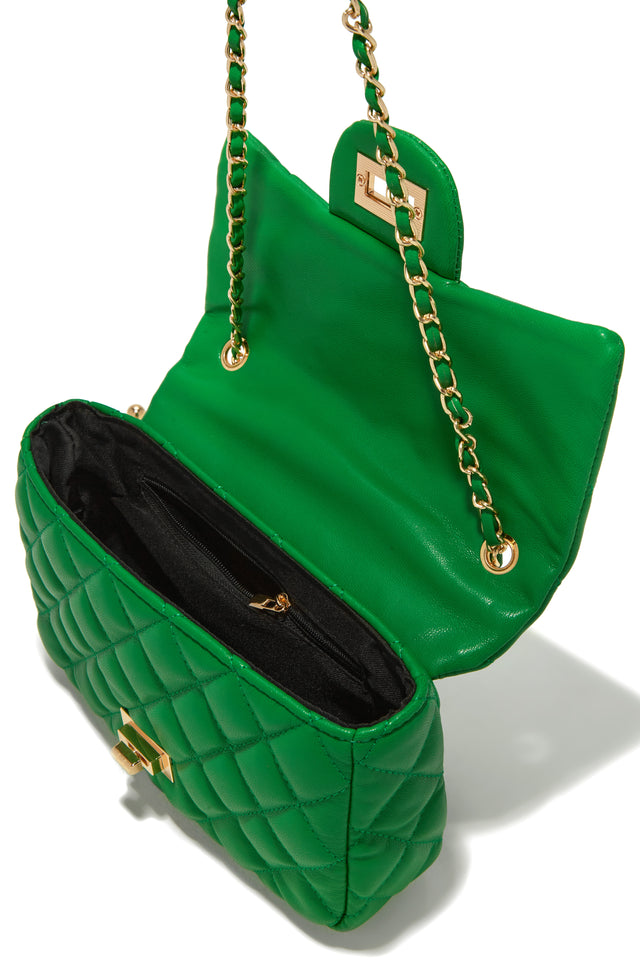 Load image into Gallery viewer, Green Waist Bag with Quilt Stitch Detailing

