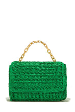 Load image into Gallery viewer, Green Woven Flap bag
