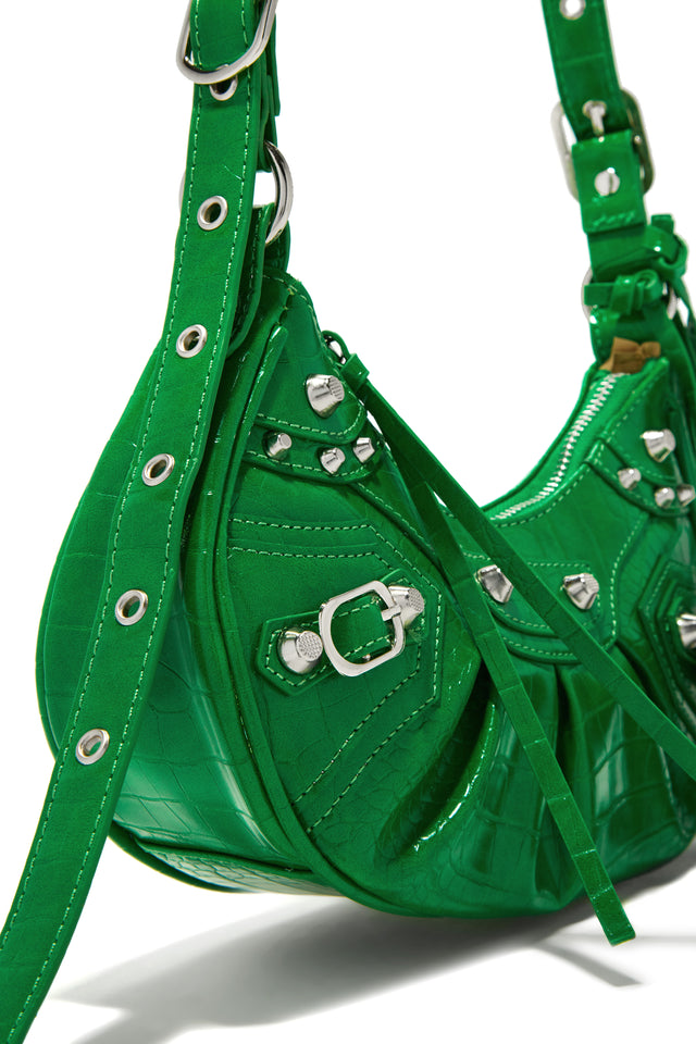Load image into Gallery viewer, Croc Embossed Bright Green Bag
