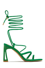 Load image into Gallery viewer, Dreamy Romance Single Sole Lace Up Heels - Green
