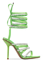 Load image into Gallery viewer, Green Embellished Single Sole Heels 
