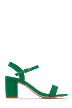 Load image into Gallery viewer, Green PU Block Heels
