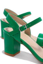 Load image into Gallery viewer, Green Ankle Strap Heels
