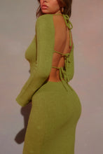 Load image into Gallery viewer, Green Open Back Dress
