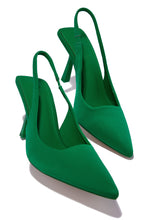 Load image into Gallery viewer, Green Slingback Mid Heel Pump
