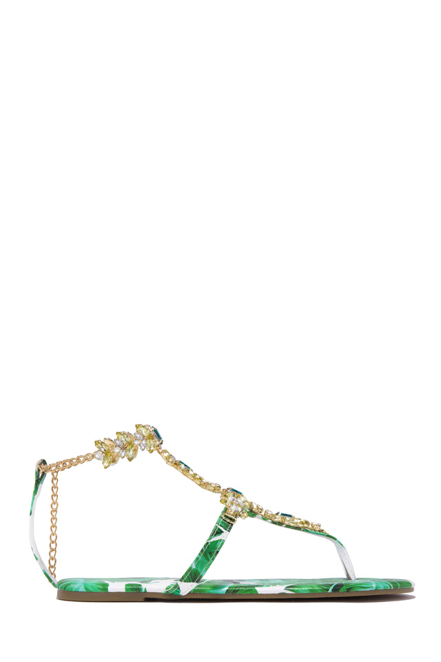 Load image into Gallery viewer, Green Embellished Sandals
