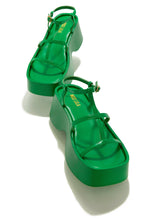 Load image into Gallery viewer, Beach Trip Flat Platform Sandals - Green
