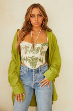 Load image into Gallery viewer, Halter Neck Tie Detail Corset Top
