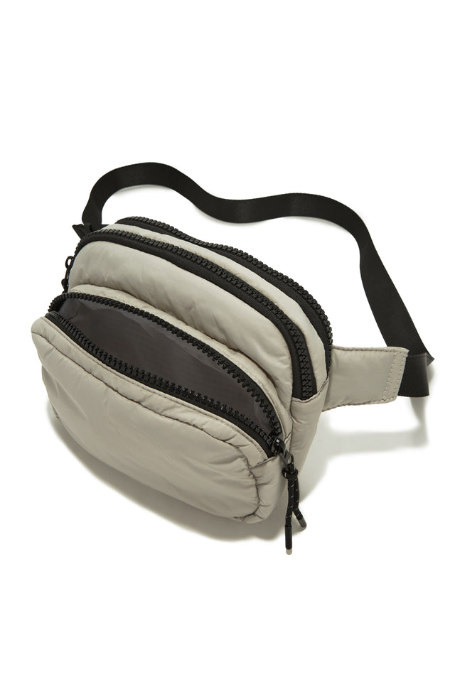 Miss Lola Daily Moves Grey Nylon Fanny Pack MISS LOLA
