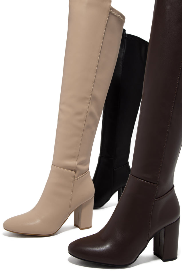 Load image into Gallery viewer, Boots Available In Brown, Nude, And Black
