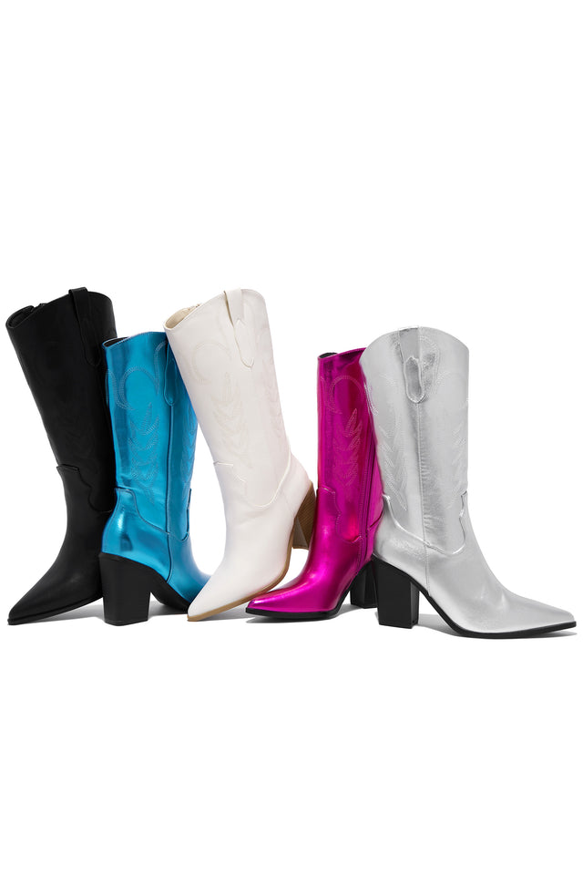 Load image into Gallery viewer, Boots Available In Black, Blue, Bone, Pink, And Silver
