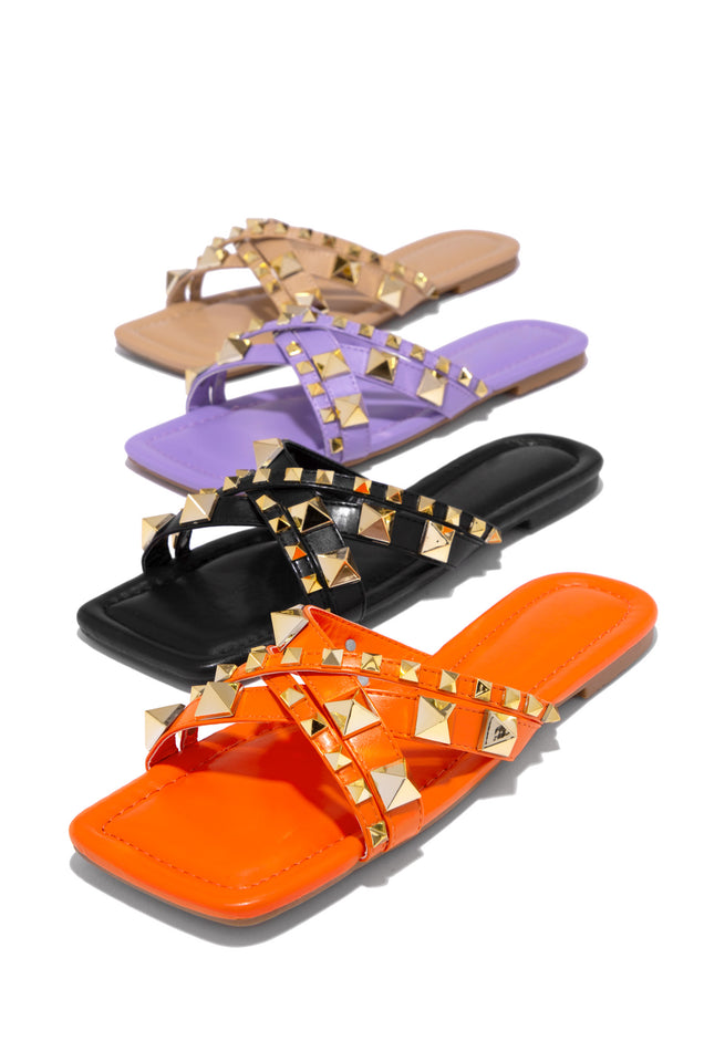 Load image into Gallery viewer, Sandals Available In Orange, Black, Purple, And Nude
