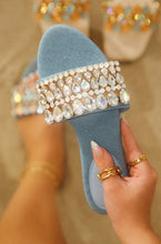 Load image into Gallery viewer, Blue Denim Slip On Sandals

