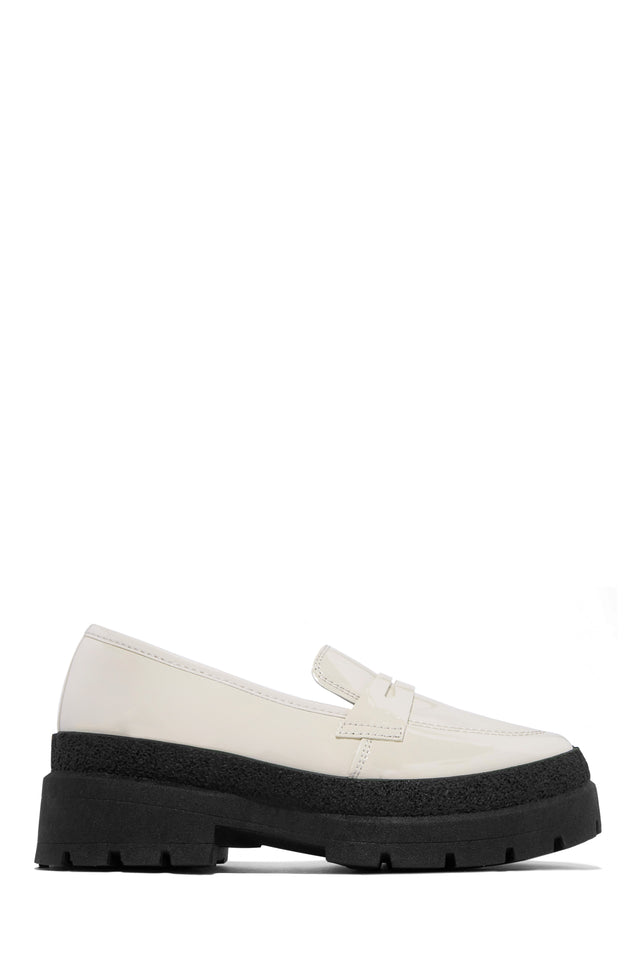 Load image into Gallery viewer, Black Platform Ivory Loafer

