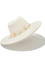 Load image into Gallery viewer, Ivory and Gold Hat
