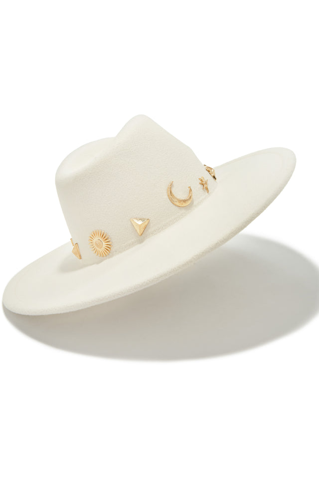 Load image into Gallery viewer, Ivory and Gold Hat

