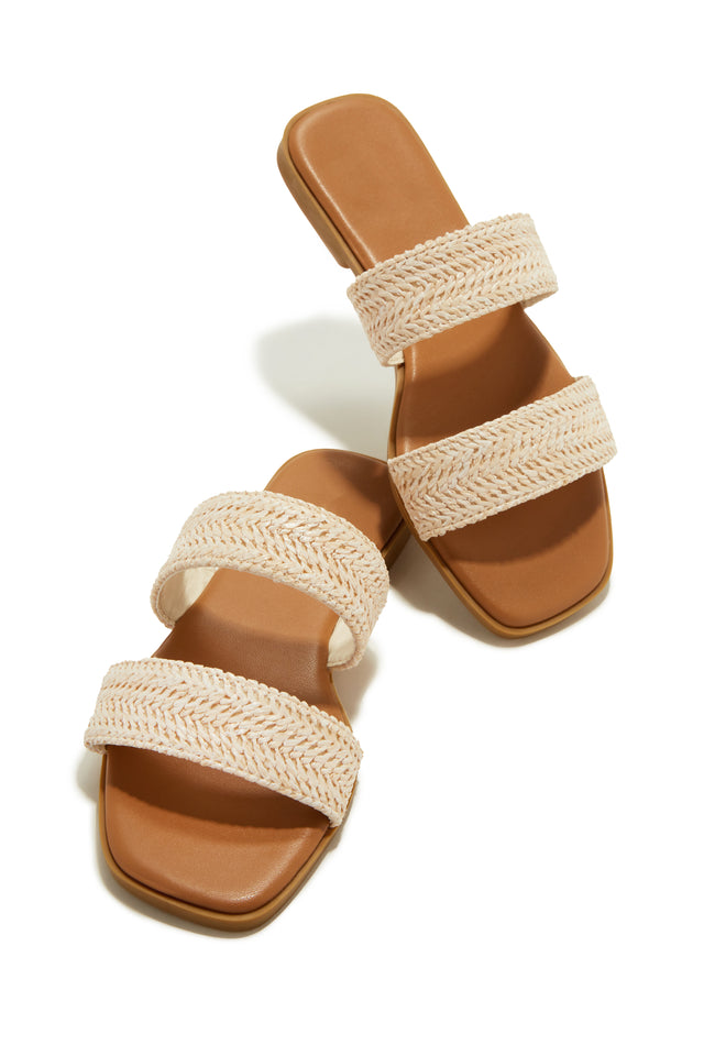 Load image into Gallery viewer, Ivory Woven Strap Sandals
