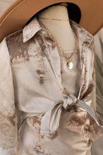 Load image into Gallery viewer, Kids Long Sleeve Tie Dye Button Down Top with Collared Neckline
