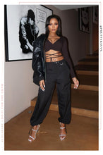 Load image into Gallery viewer, Black Nylon Parachute Pant
