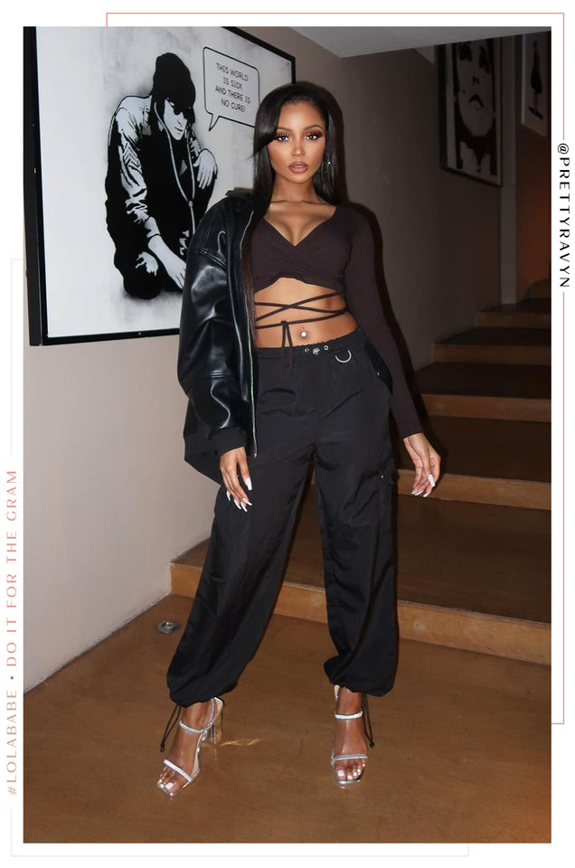 Load image into Gallery viewer, Black Nylon Parachute Pant
