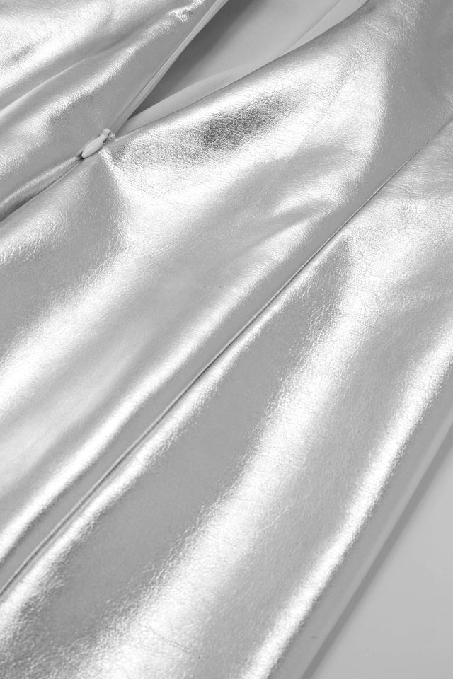 Load image into Gallery viewer, Lana Metallic Strapless Mini Dress - Silver
