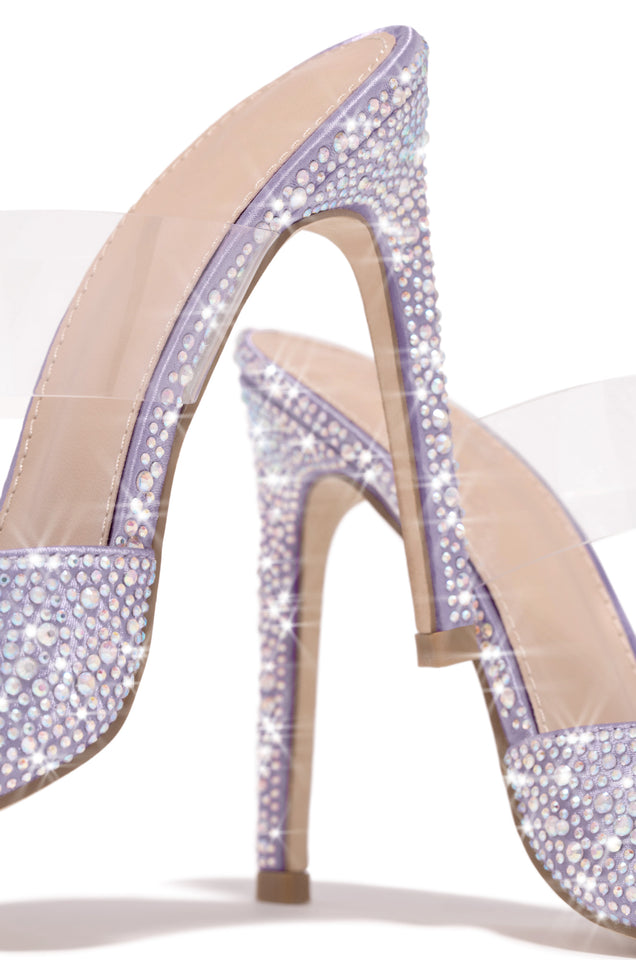 Load image into Gallery viewer, Embellished Lavender Heels
