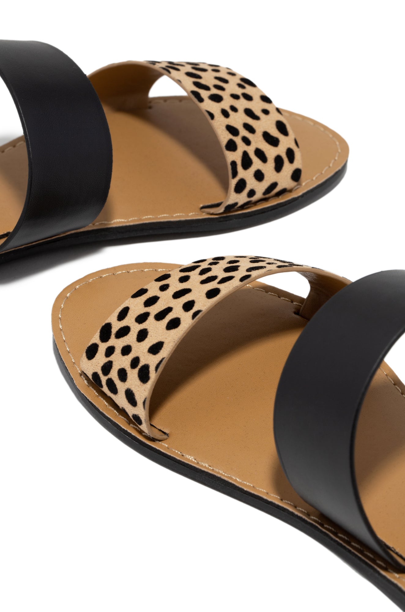 Espadrille Low Platform Flats Sandals with Ankle Strap-Leopard Print