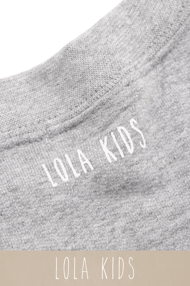 Load image into Gallery viewer, Daddy&#39;s Motivation Varsity Kids Crewneck Sweatshirt - Grey
