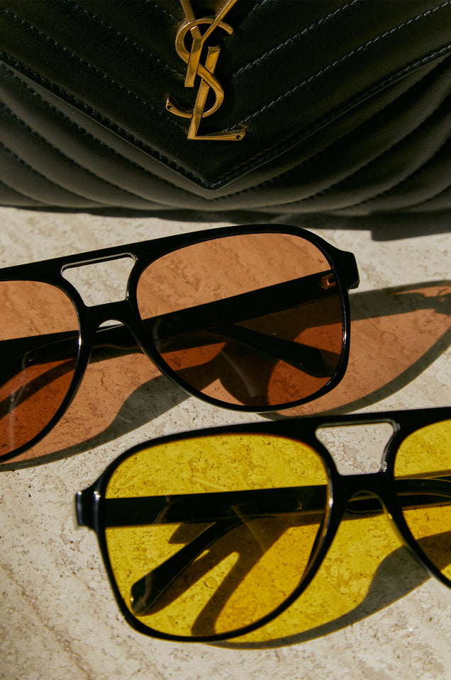 Load image into Gallery viewer, Yellow Oversized Sunglasses
