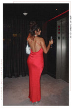 Load image into Gallery viewer, Women Standing Wearing Red Maxi Dress

