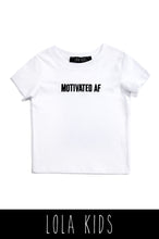 Load image into Gallery viewer, Motivated AF Kids Tee - White
