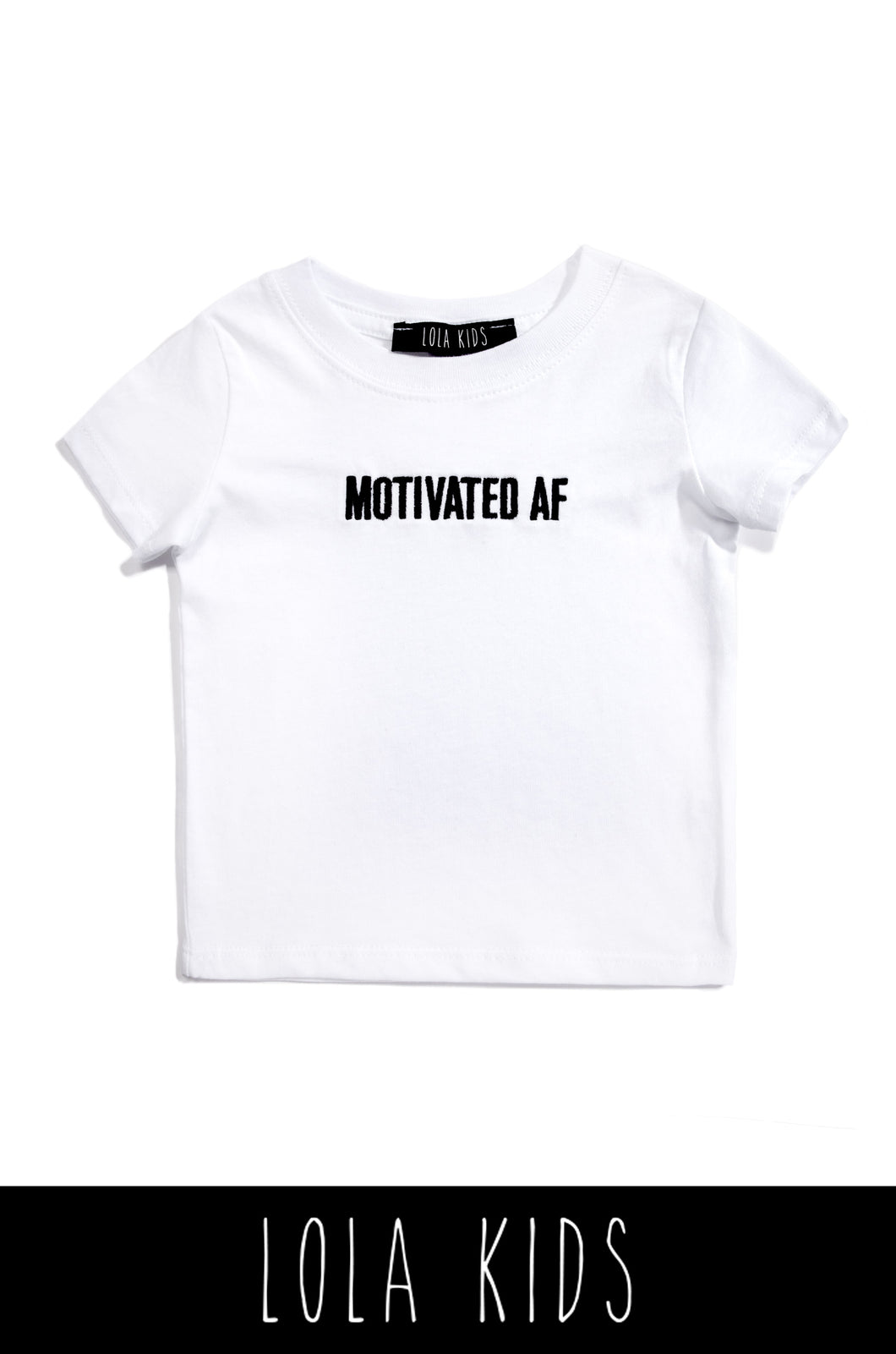 Motivated AF Kids Tee - White
