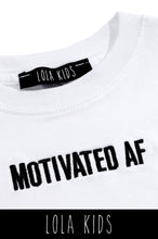 Load image into Gallery viewer, Motivated AF Kids Tee - White
