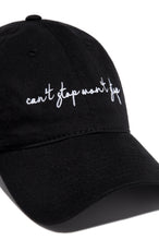 Load image into Gallery viewer, Can&#39;t Stop Won&#39;t Stop Hat - Black
