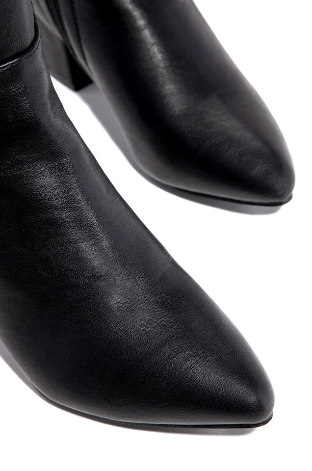 Load image into Gallery viewer, Black PU Pointed Toe Boots

