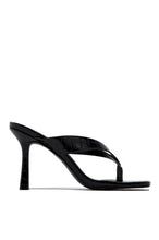 Load image into Gallery viewer, Lyna Mid Heel Mules - Black Croc
