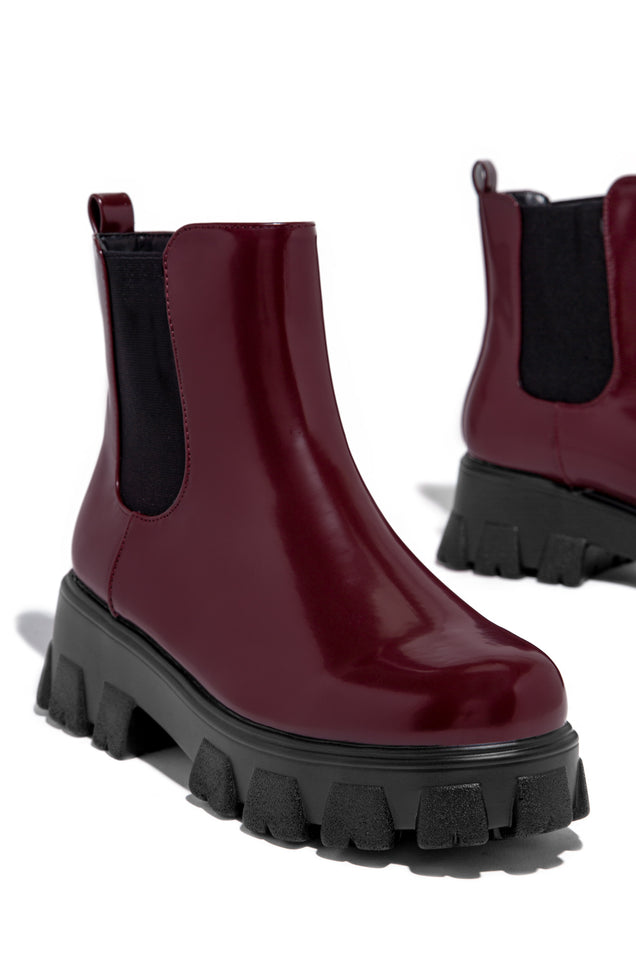 Load image into Gallery viewer, Zuzanna Combat Boots - Burgundy
