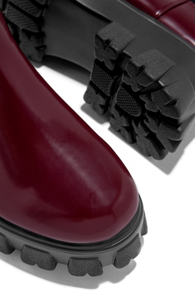 Load image into Gallery viewer, Zuzanna Combat Boots - Burgundy
