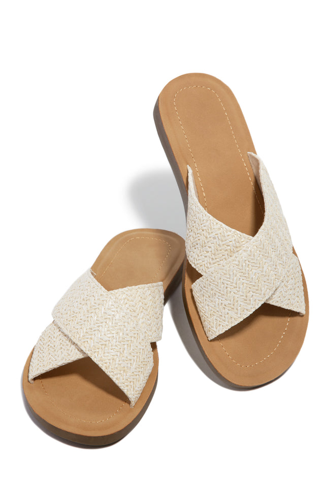 Load image into Gallery viewer, Slip On Straw Strap Sandals
